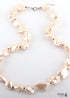 Boho Necklace, RH Big Pearl Shell White Pink Necklaces